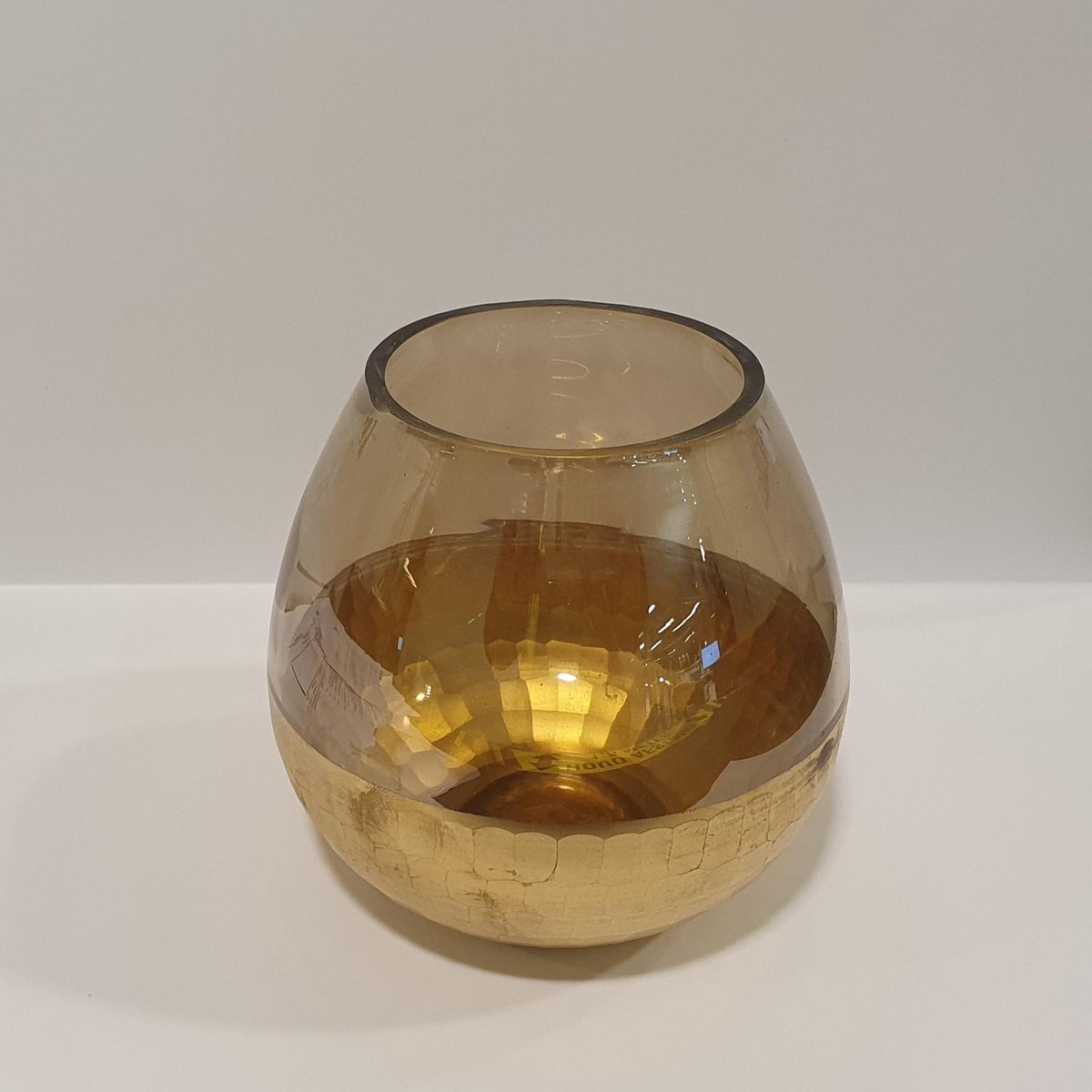 Stiklinė žvakidė HONEYCOMB, rudos sp., 10 x 10,5 cm - 4