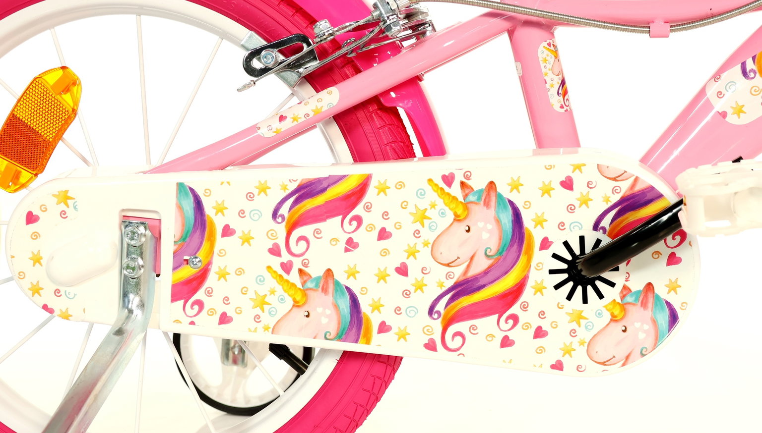 Vaikiškas dviratis Bimbo Bike UNICORN STAR, 16", baltas/rožinis - 3