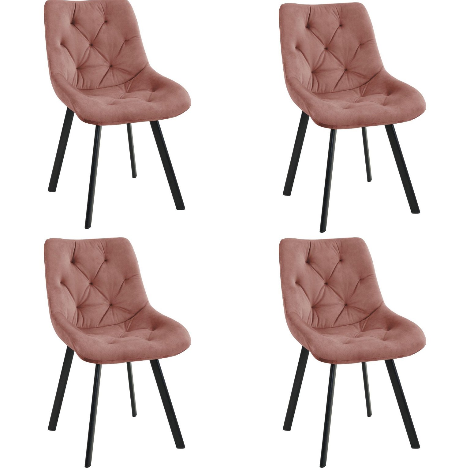 4-ių kėdžių komplektas SJ.33, rožinė