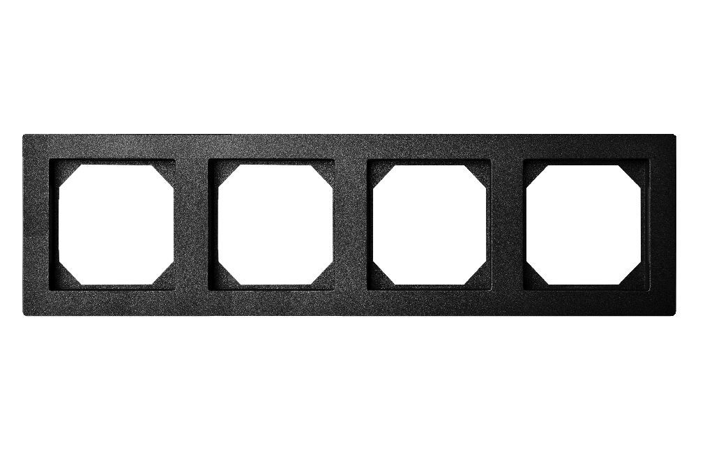 Keturvietis rėmelis EPSILON SLIM LINE, antracito sp.-0