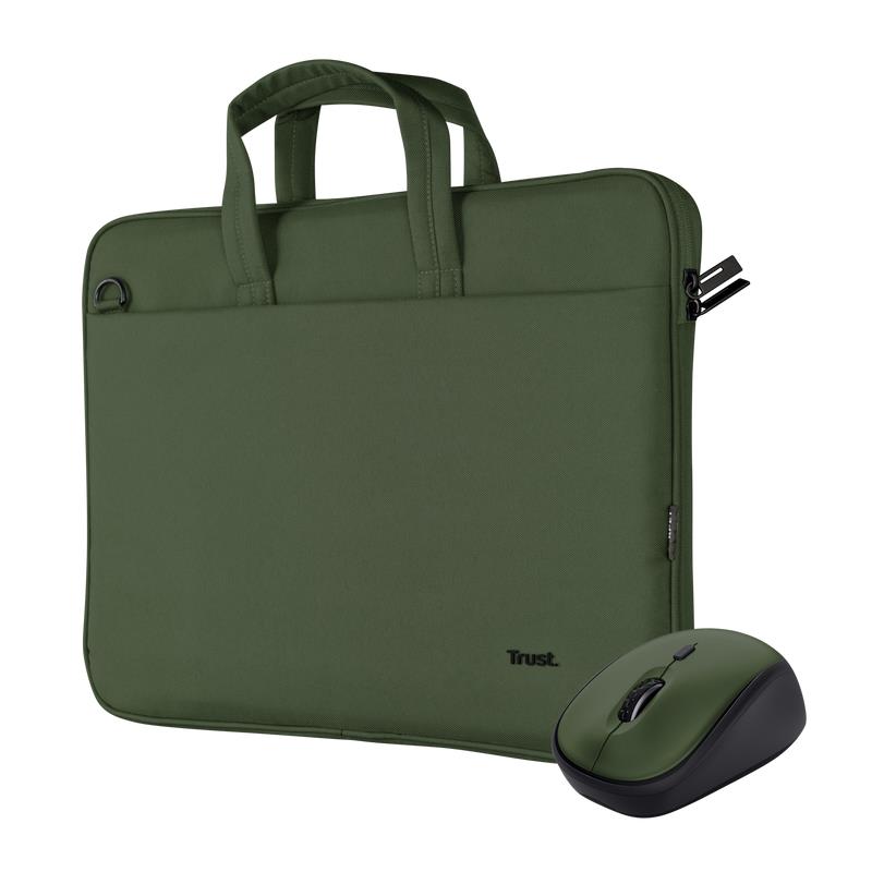 Nešiojamų kompiuterių krepšys Trust Nb Case Bologna + Mouse Set 24989. žalia. 16"