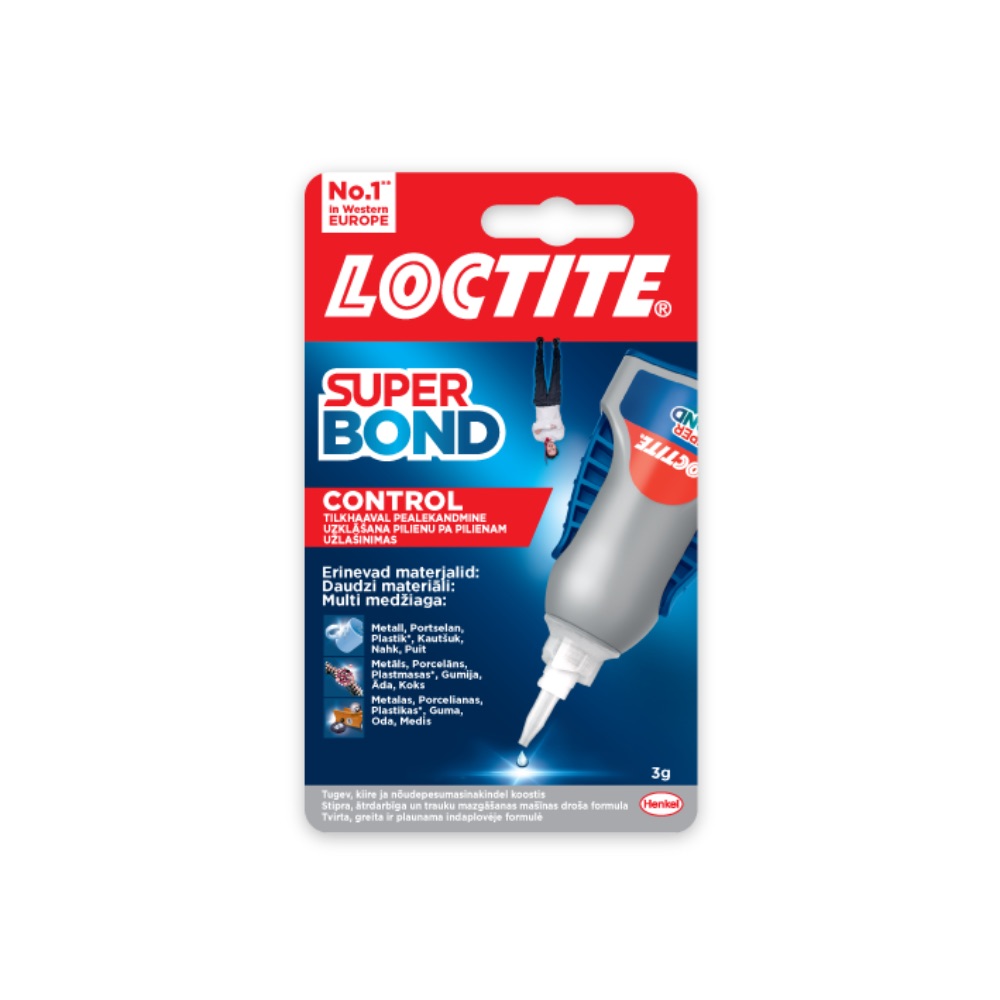 Universalūs klijai LOCTITE S SUPER BOND Control, 3 g-0