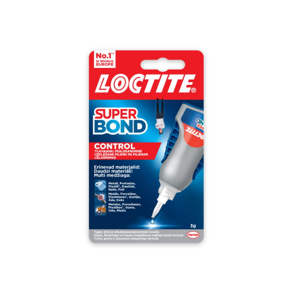 Universalūs klijai LOCTITE S SUPER BOND Control, 3 g-0