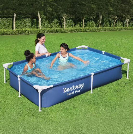 Karkasinis baseinas BESTWAY Steel Pro, mėlynos sp., 221 x 150 x 43 cm-1