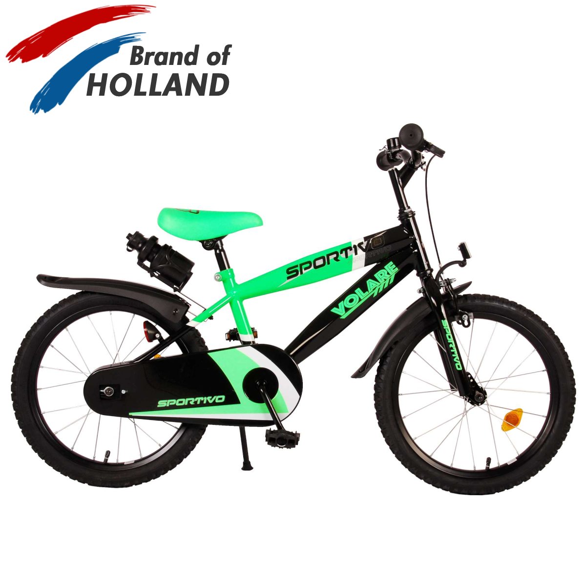 Vaikiškas dviratis VOLARE Sportivo, 18 dydis, žalios sp.