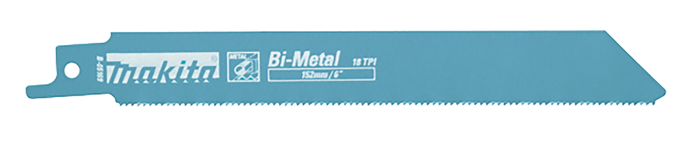 Tiesinio pjūklo pjūkleliai MAKITA, 152 mm, 18 TPI, BIM, metalui iki 4 mm, 5 vnt.-0