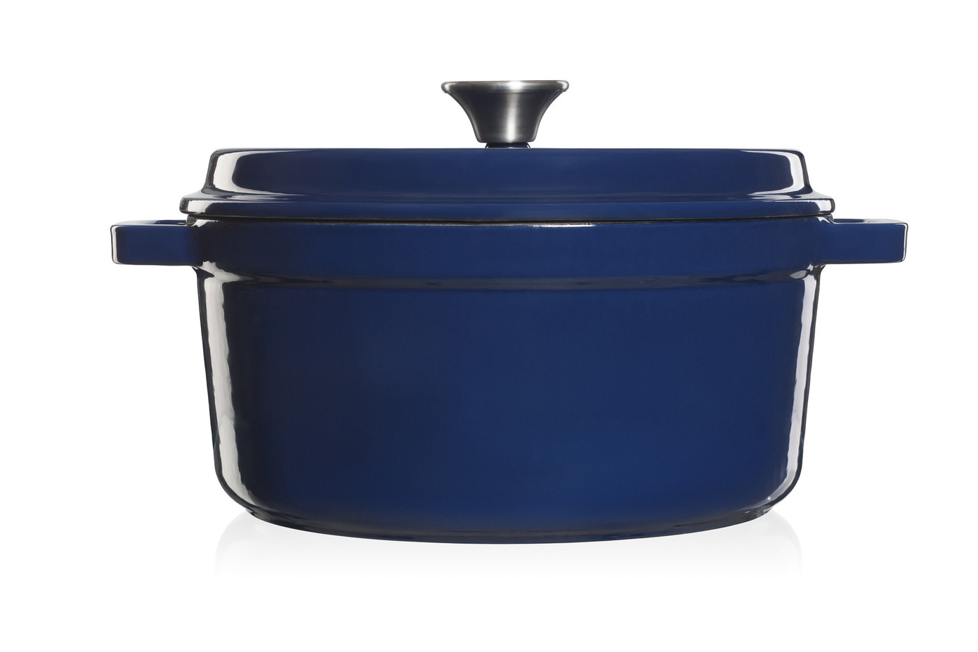 Ketaus puodas Grand Feu, minimalistinio dizaino „Casserole“ su dangčiu,  4.7l, tamsiai mėlynos sp.-1