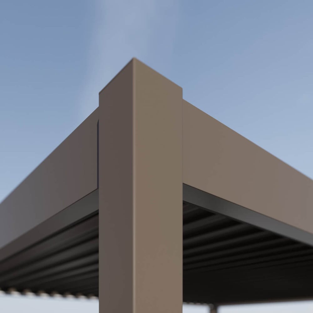 Pavėsinė Pergola ELEGANCE AUTOMATIC 300x600x256 cm su LED, Taupe - 5