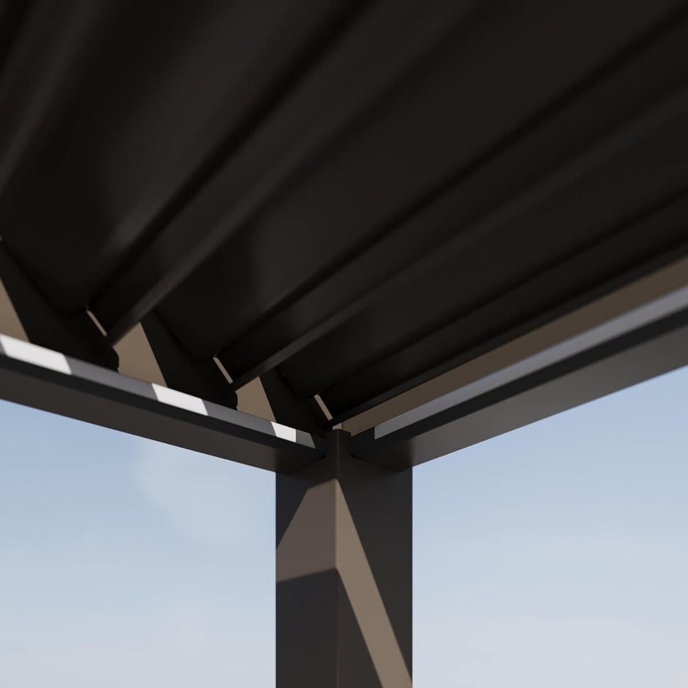 Pavėsinė Pergola ELEGANCE AUTOMATIC 300x600x256 cm su LED, Taupe - 7