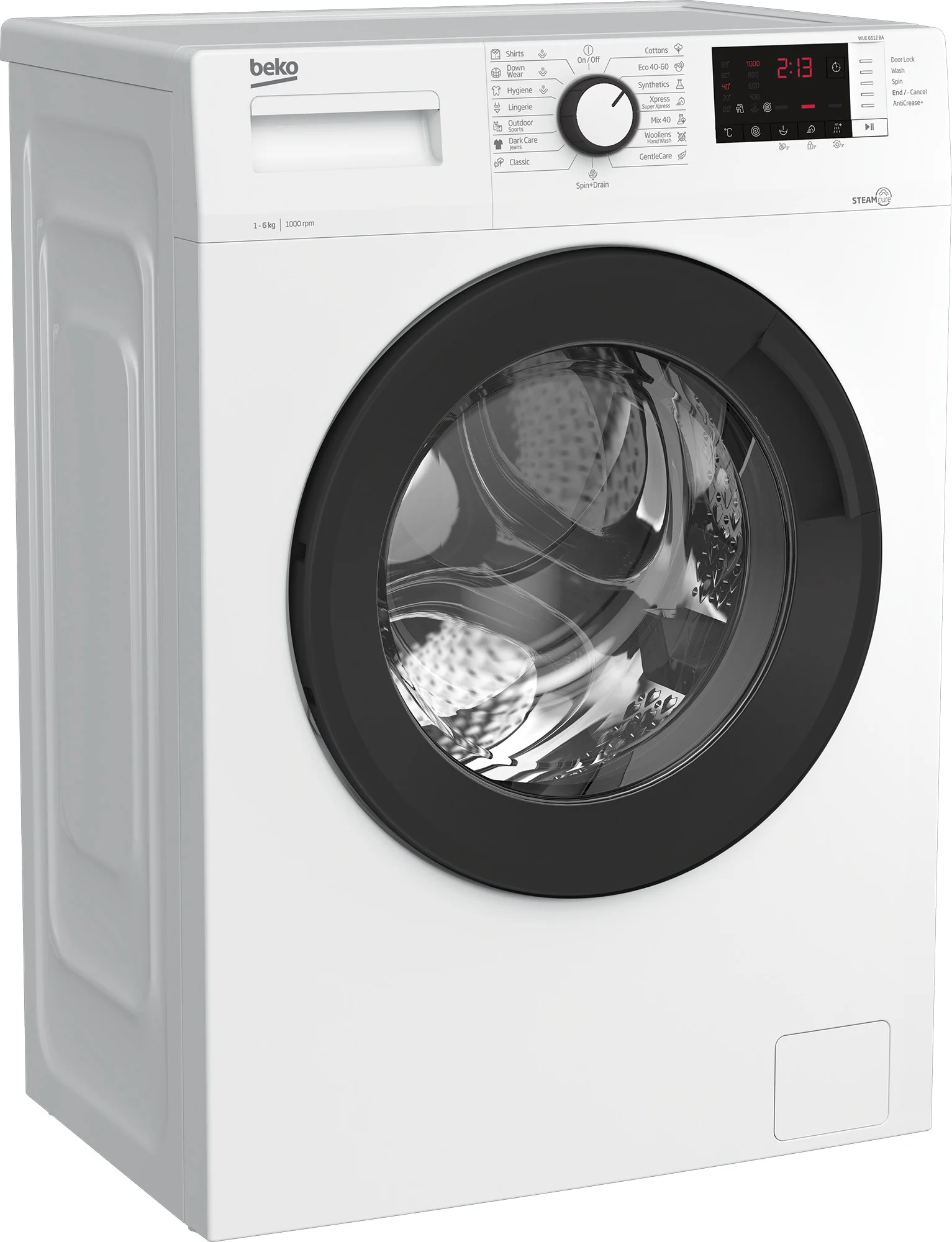 Skalbimo mašina Beko WUE 6512 BA, 6 kg, balta - 4