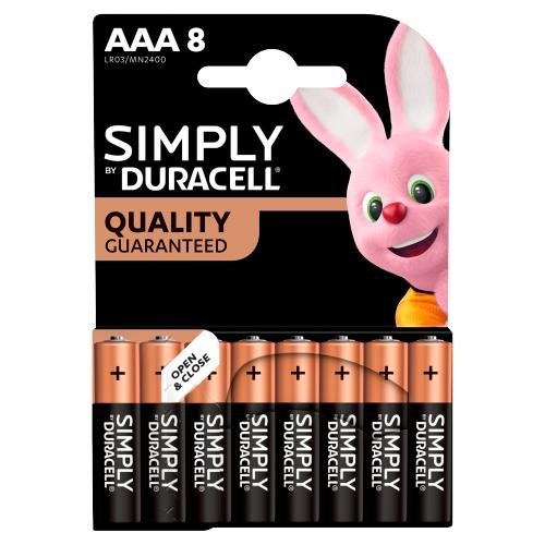 Elementai DURACELL SIMPLY, AAA, 8 vnt.