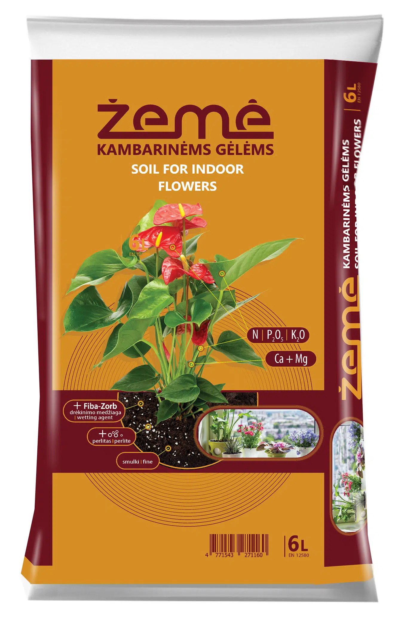 Žemė kambarinėms gėlėms, 6 L-0