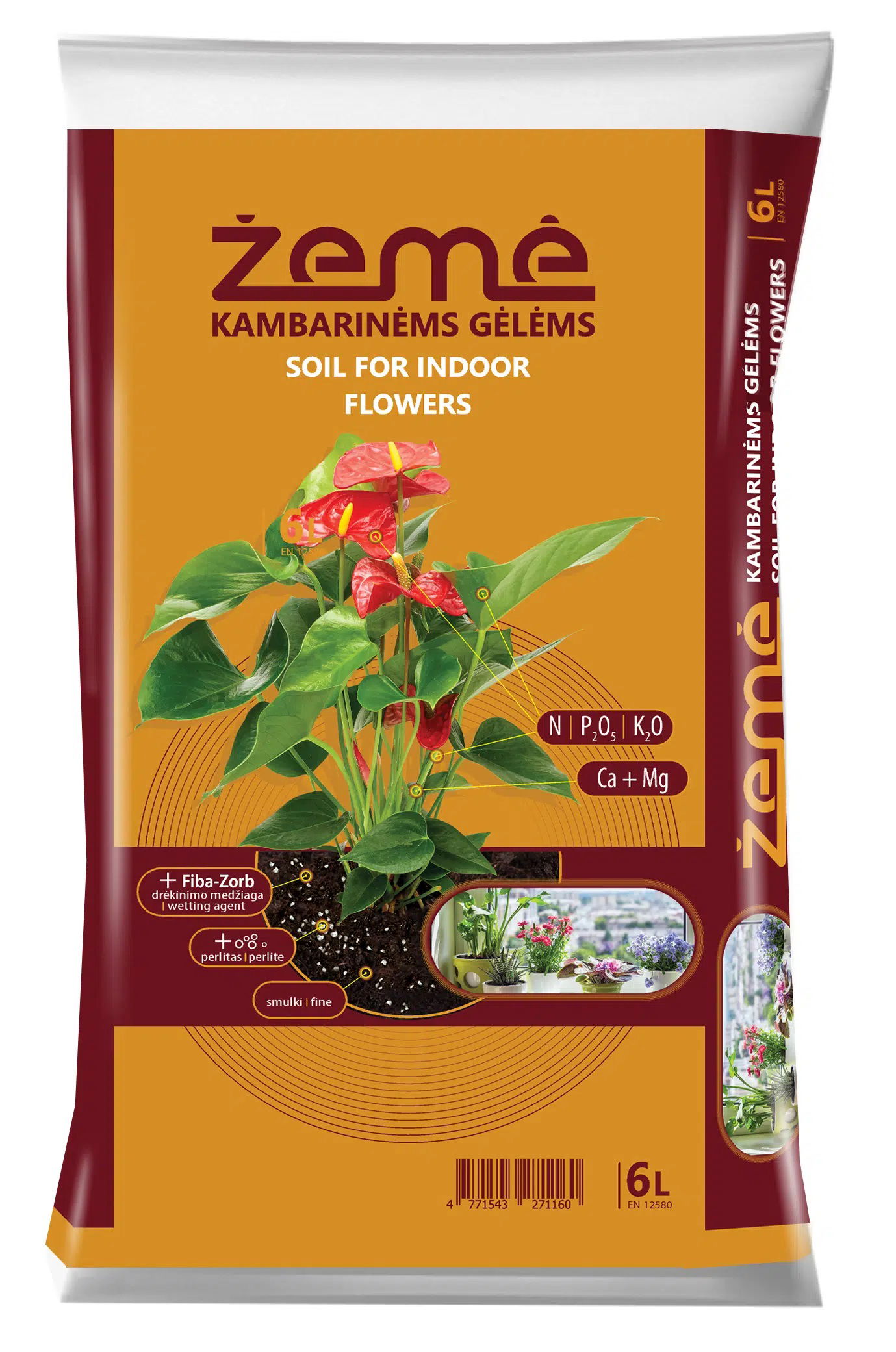 Žemė kambarinėms gėlėms, 6 L-0