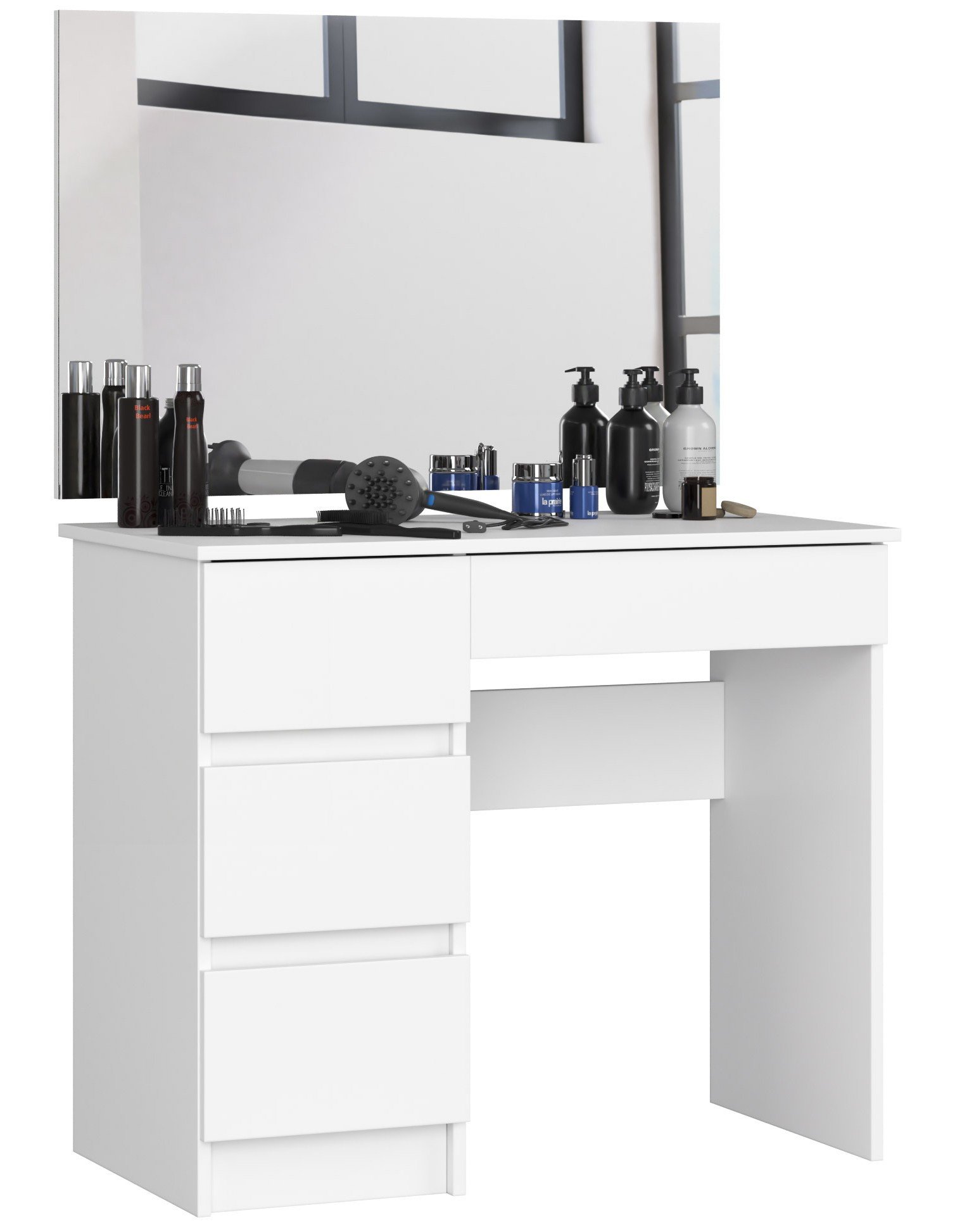 Kosmetinis staliukas su veidrodžiu T-6/SL 900x600, balta