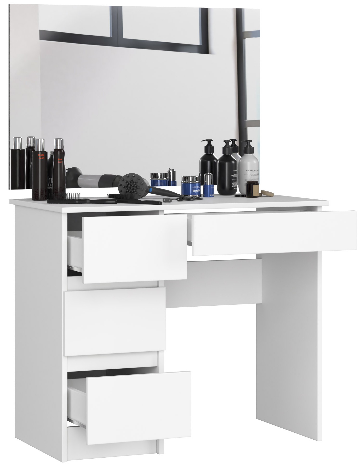 Kosmetinis staliukas su veidrodžiu T-6/SL 900x600, balta-1