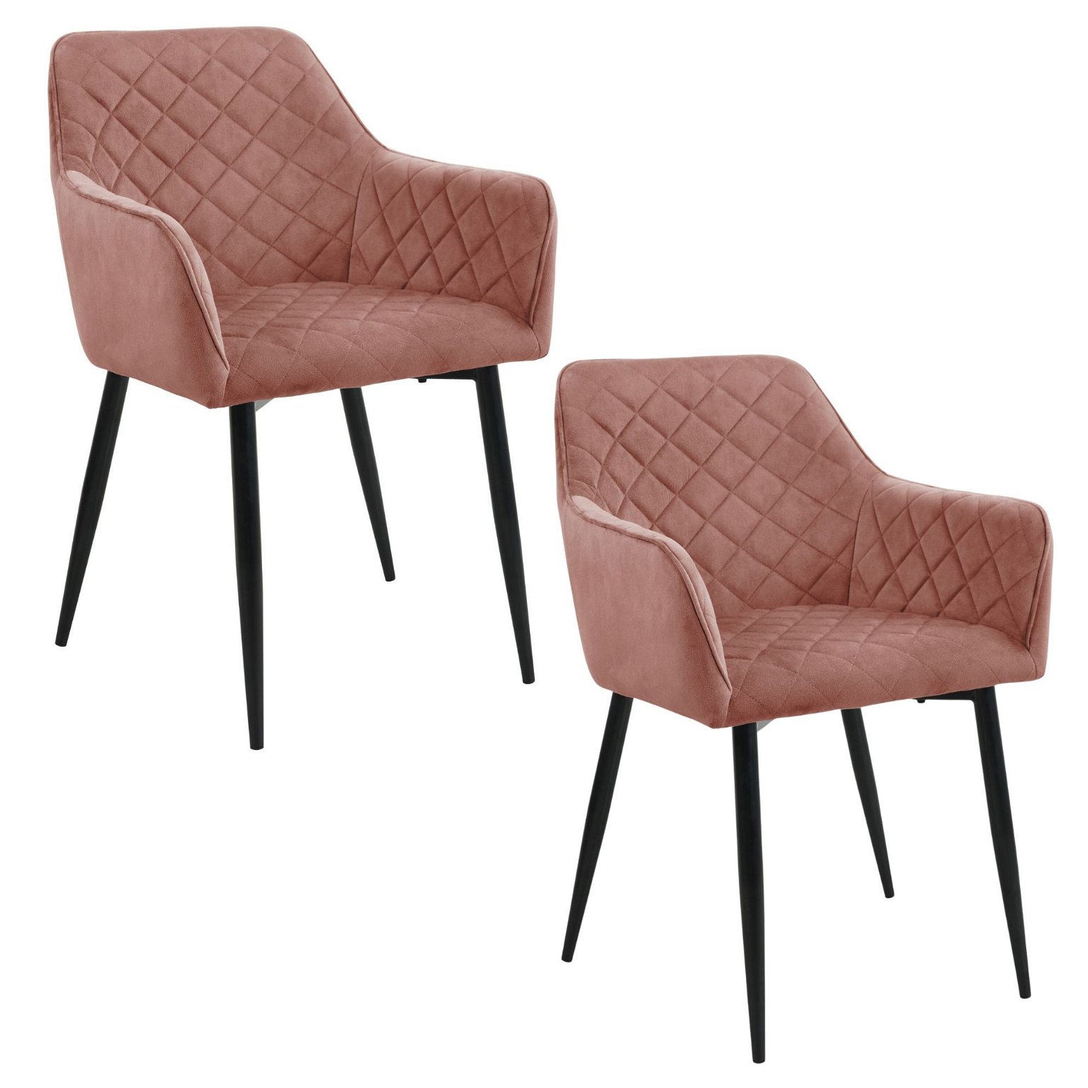 2-jų kėdžių komplektas SJ.082, rožinė