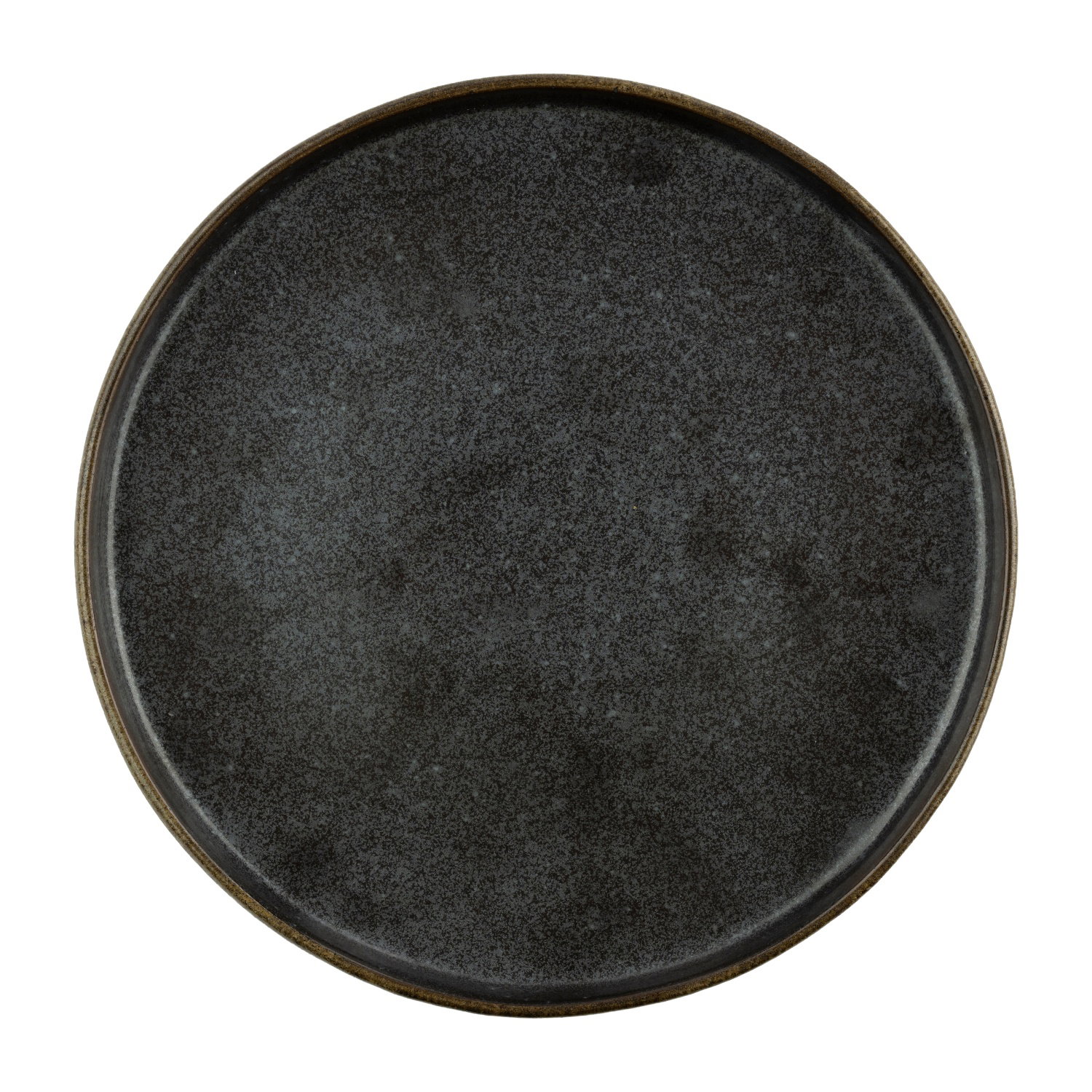 Porcelianinė pietų lėkštė AURORA Urbano, juodos sp., 27 cm-0