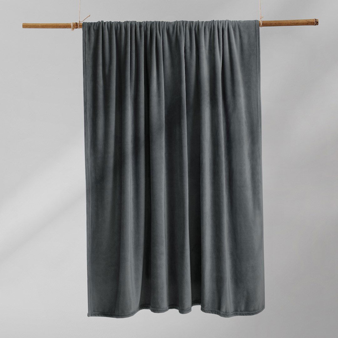 Pledas DecoKing Mic, 70x150 cm, tamsiai pilka - 5