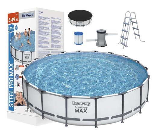 Karkasinis baseinas Bestway Steel Pro Max 549x122 cm, su filtru - 3