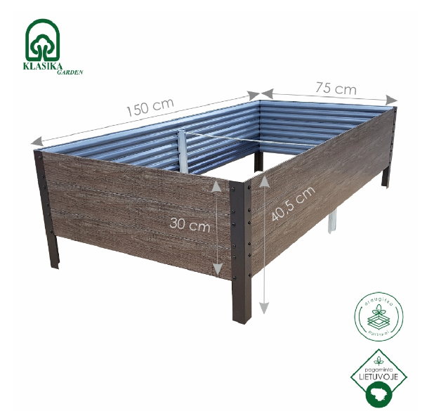 GPPS, pakelta lysvė Klasika Wood Look, ruda - 3
