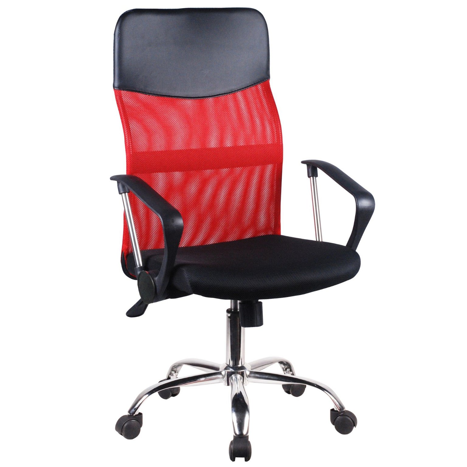 Biuro kėdė OCF-7, juoda/raudona - 1