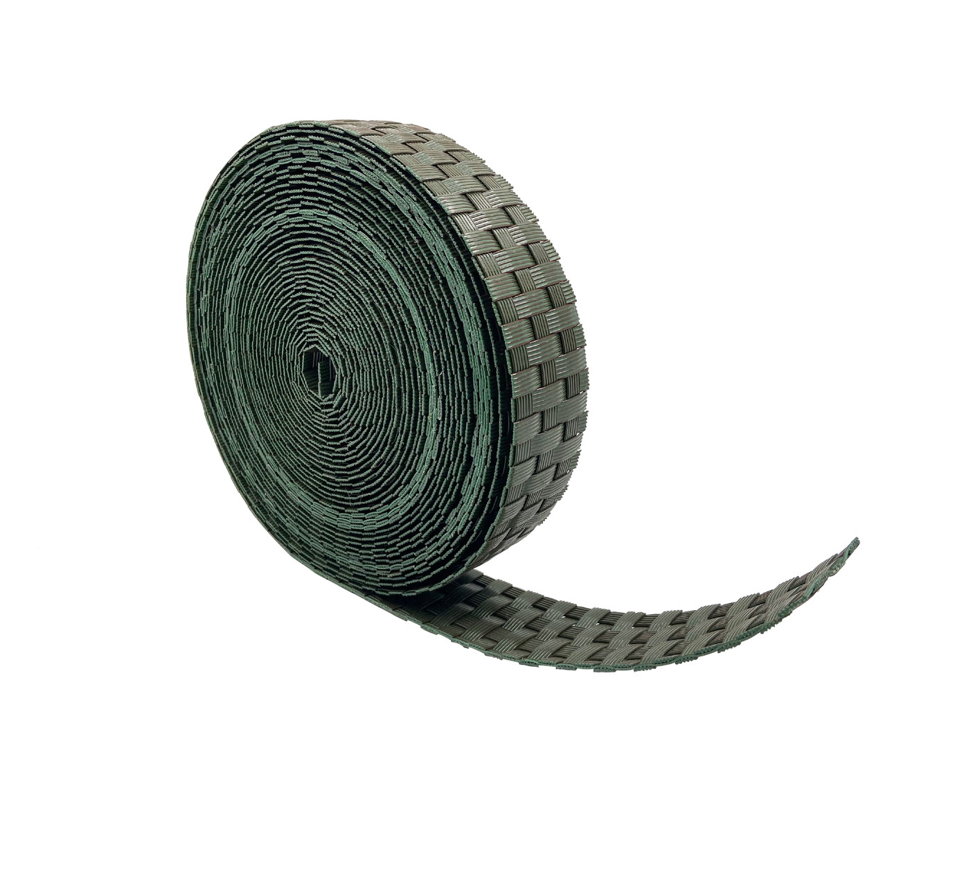 Siaura tvoros juosta MIKKO RATTAN, žalios sp., 4,75 cm pločio, 12,75 m ilgio-0
