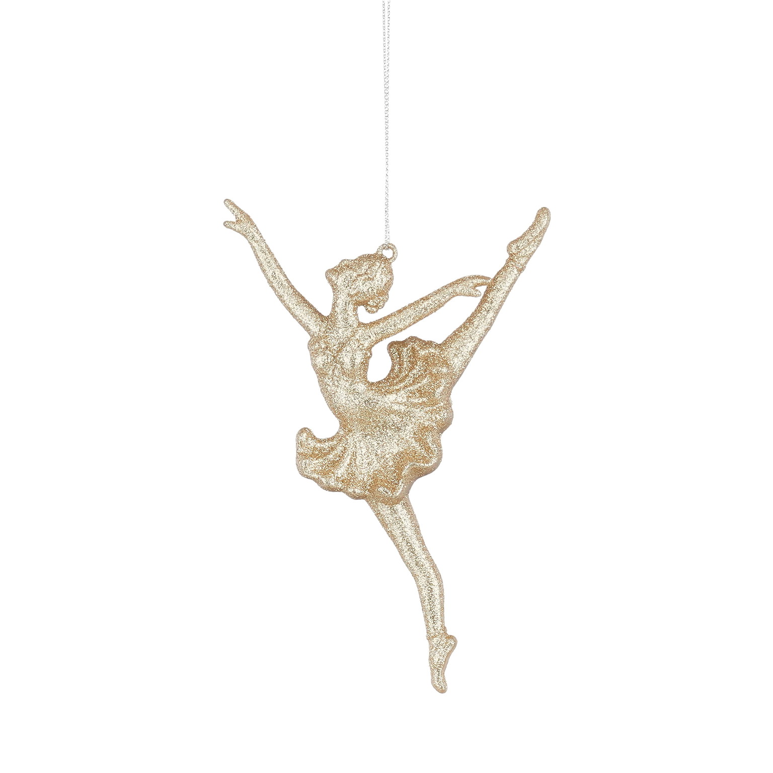 Pakabinama kalėdinė dekoracija BALLERINA, šampaninės sp., 15,5 x 9 x 2 cm-0