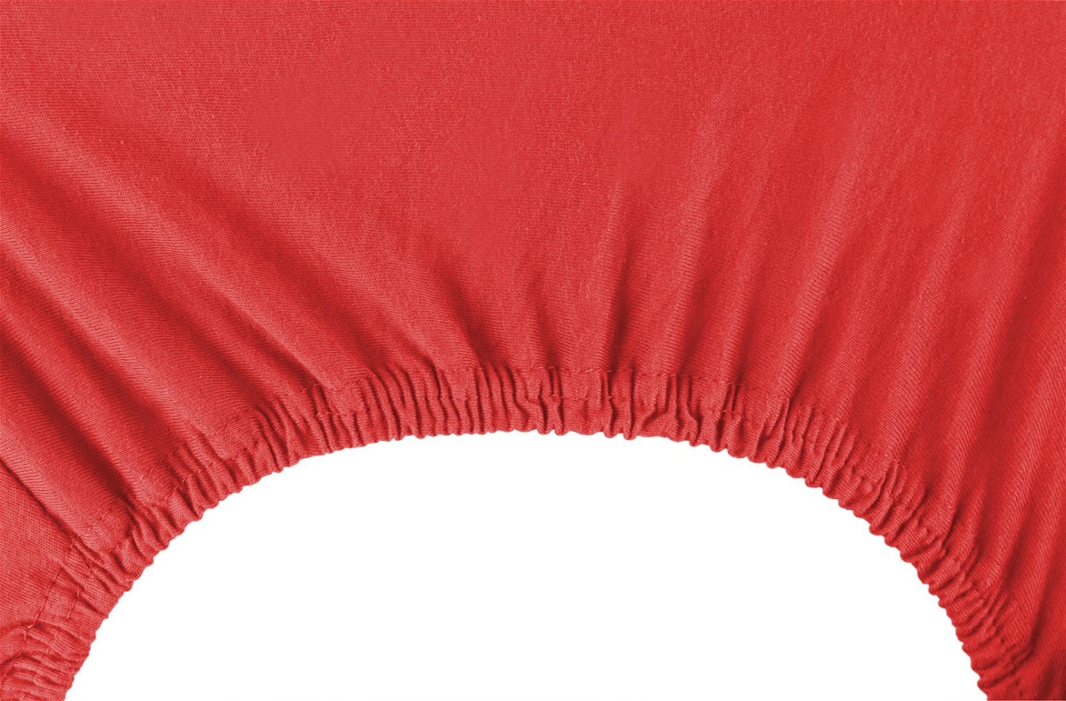 Jersey paklodė su guma Decoking AMBER Red, 200x220 cm - 3
