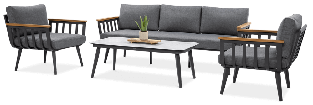 Lauko baldų komplektas STELLA Caffe, Grey - 3