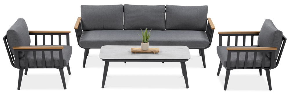 Lauko baldų komplektas STELLA Caffe, Grey - 4