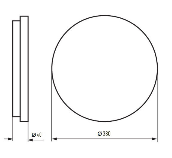 Plafoninis LED šviestuvas SPECTOR LIGHT, 40W, 4000K, 4300lm, IP20, Ø38 x 5 cm - 3