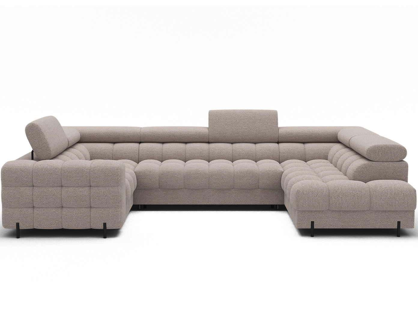 Kampinė sofa Fectory, smėlio sp., 205 x 346 cm x 93 cm - 1