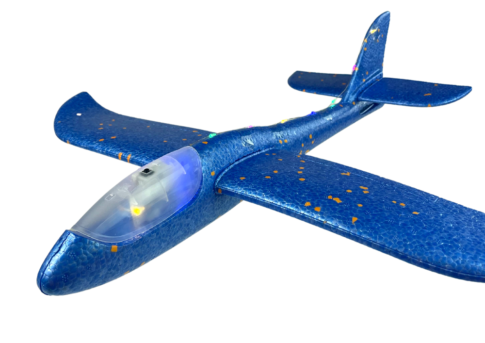 Didelis lėktuvas iš putplasčio, mėlynas - 5