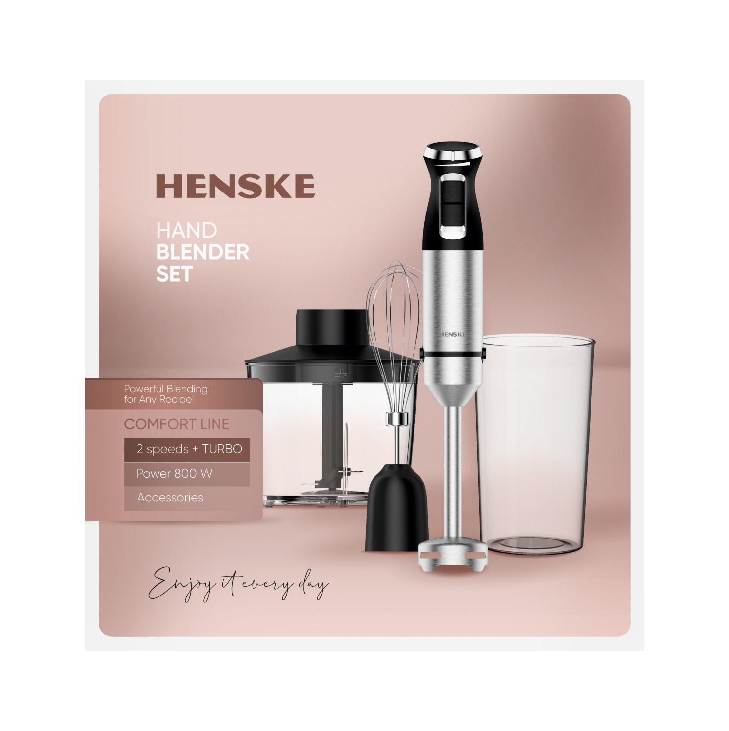 Smulkintuvas su priedais HENSKE HBN1013-G-1