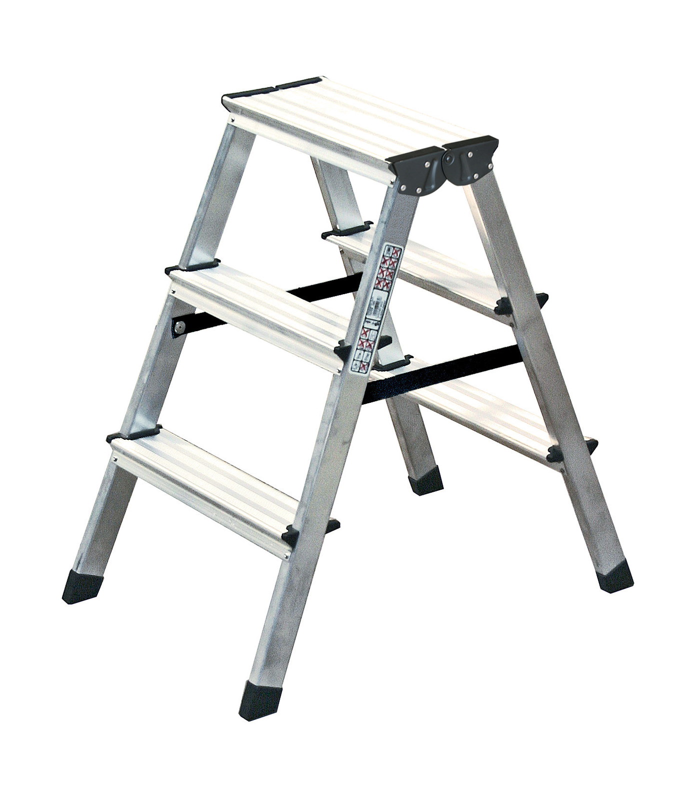 Kopėčios KRAUSE Dopplo, 2 x 3S, aliumininės, dvipusės, darbinis aukštis - 222 cm, 150kg-0
