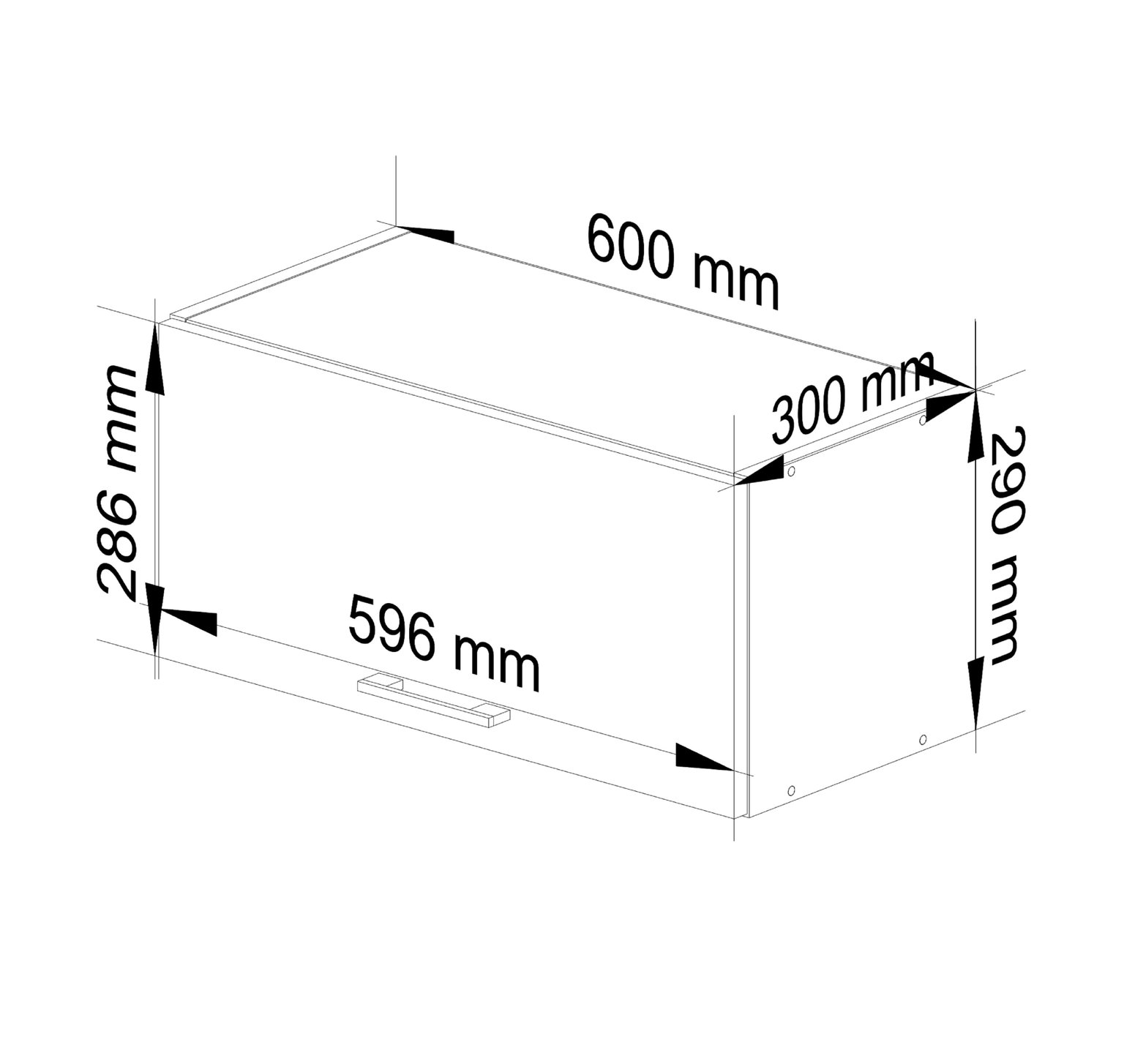 Pakabinama virtuvės spintelė OLIVIA W, 60cm balta - 3