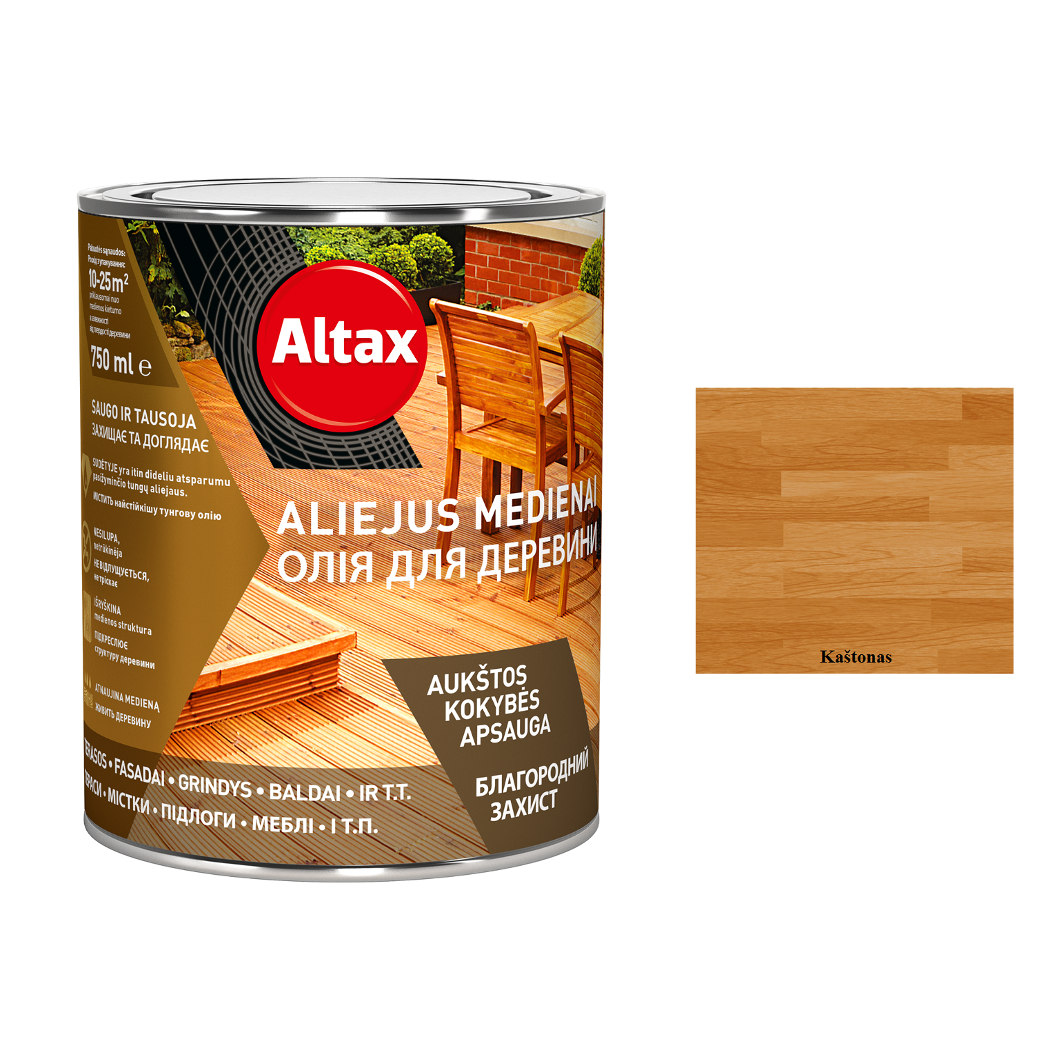 Aliejus medienai ALTAX, kaštono sp., 750 ml