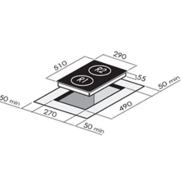 Indukcinė kaitlentė ALLENZI KIB-3253, domino-1