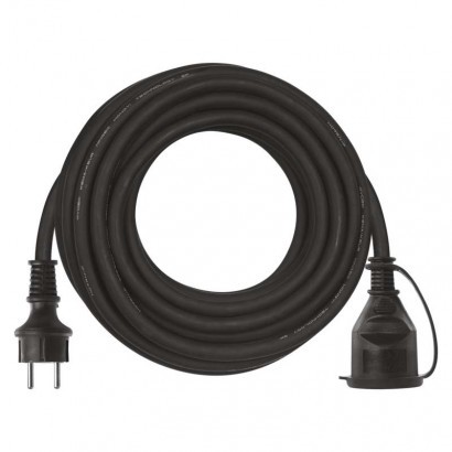 Ilgiklis EMOS, 1 lizdas, 10 m, 3x2.5 mm2, IP44 juodos sp.-0