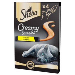 Kreminis skanėstas katėms SHEBA, su vištiena, 4 x 12 g-0