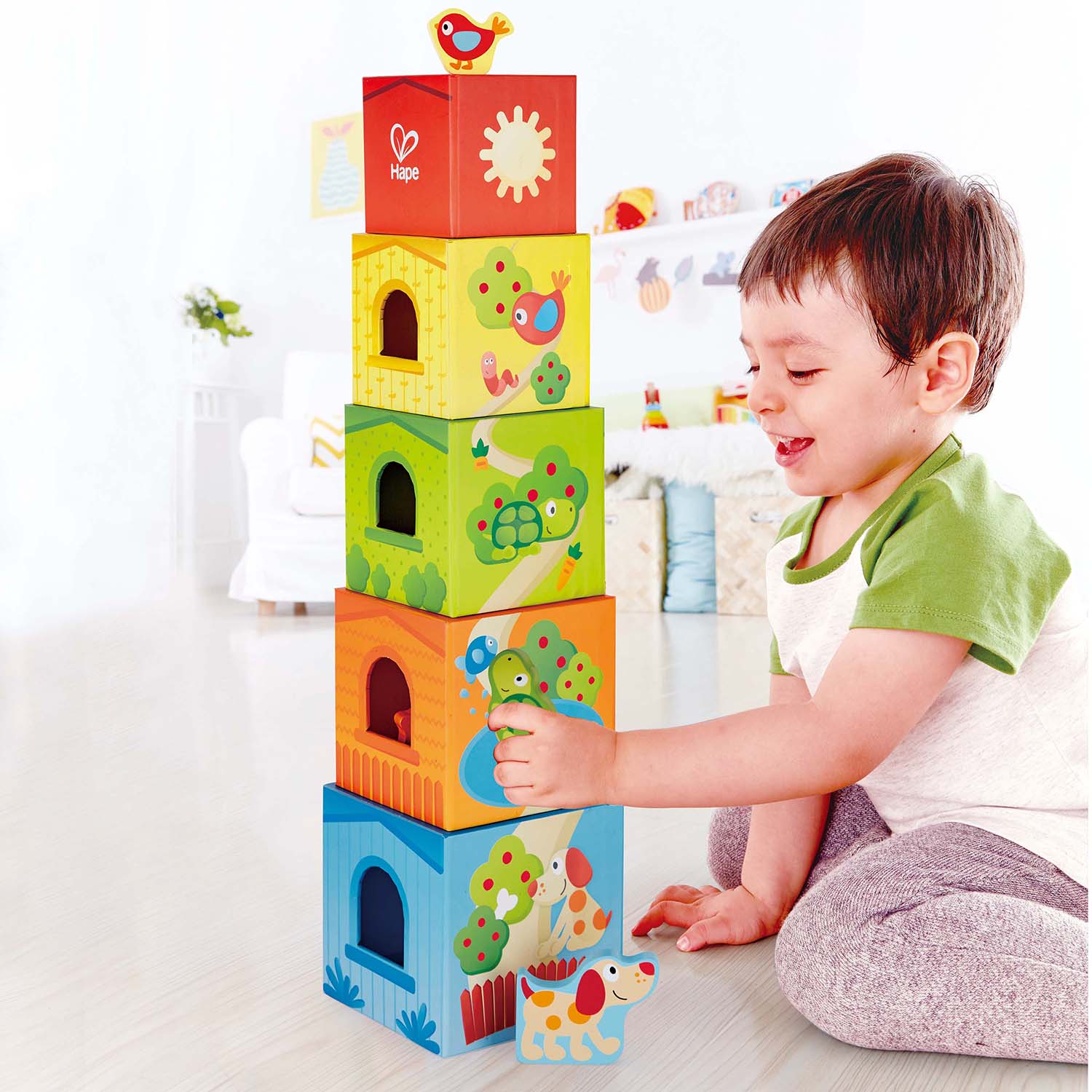 HAPE didelės kaladėlės Pepė ir draugai, E0451A-1
