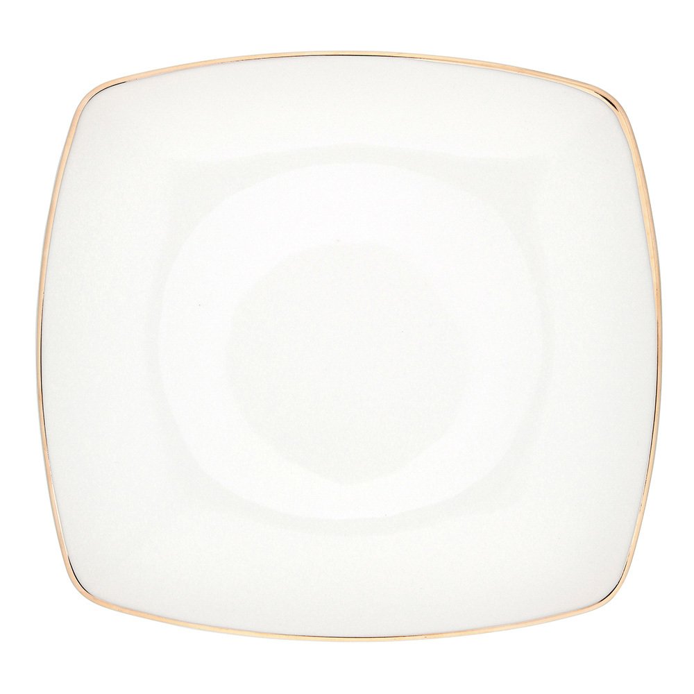 Porcelianinė pietų lėkštė MariaPaula Moderna Gold, baltos sp., 25 x 25 cm - 1