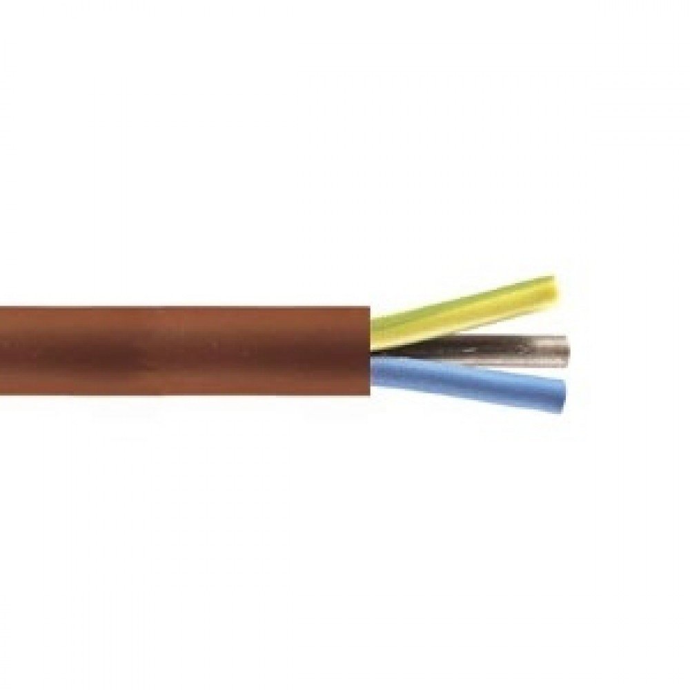 Silikoninis kabelis SIHF, atsparus karsčiui, 180°C, 3x2,5, oranžnės sp, 10m