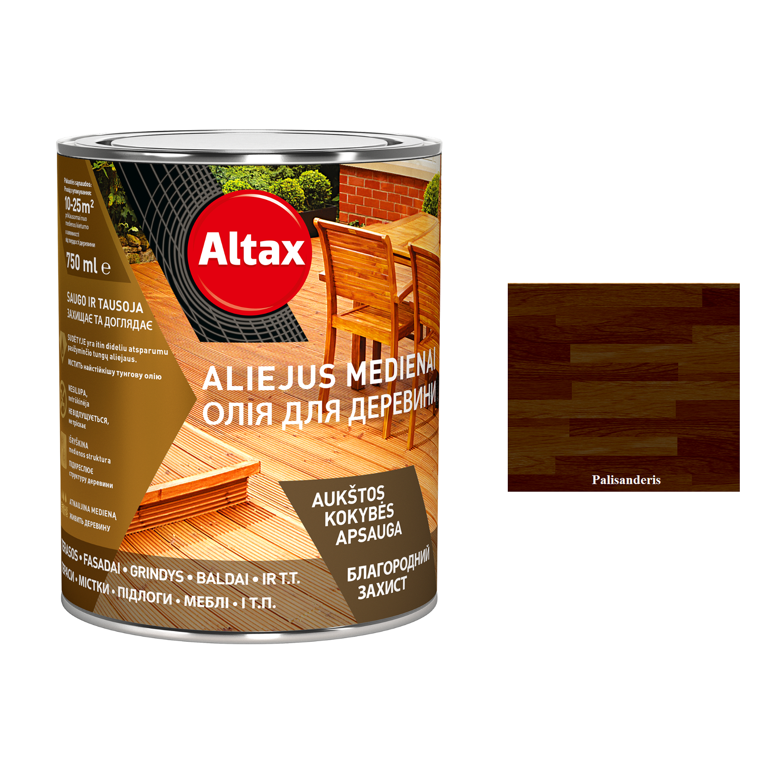 Aliejus medienai ALTAX, angliško palisanderio sp., 750 ml