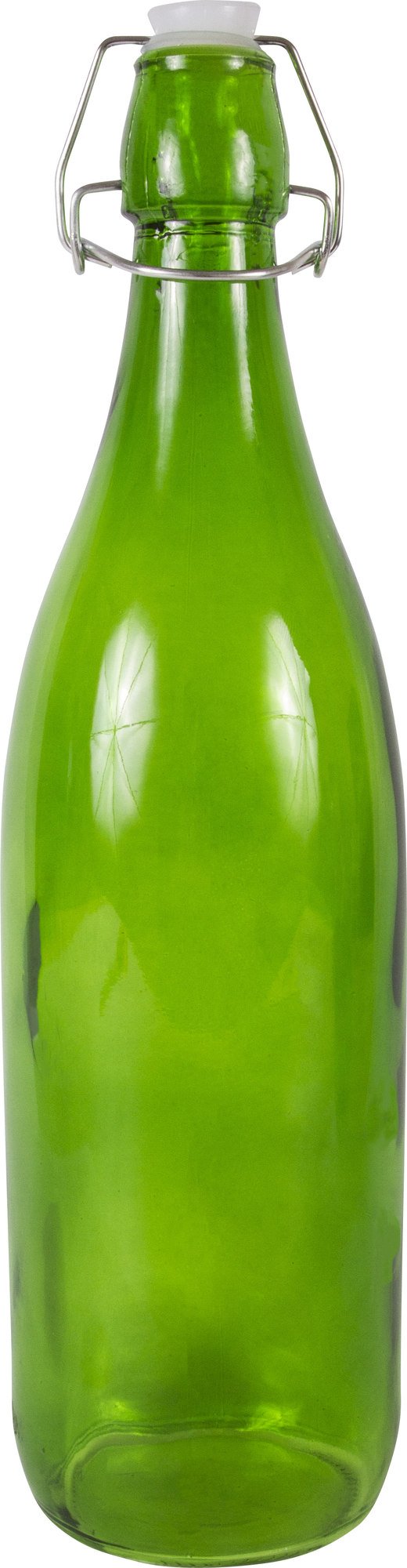 Stiklinis butelis su hermetiniu kamščiu, įv. spalvų, 1 L