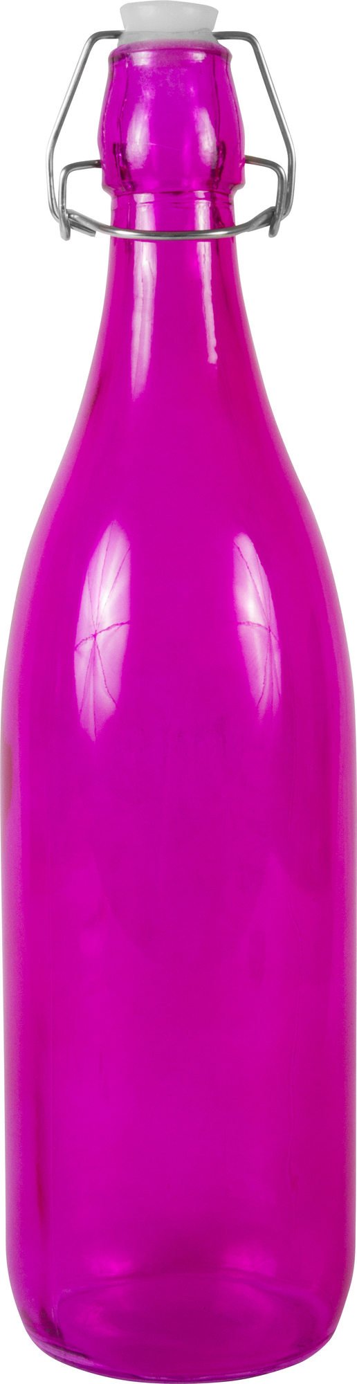 Stiklinis butelis su hermetiniu kamščiu, įv. spalvų, 1 L - 6