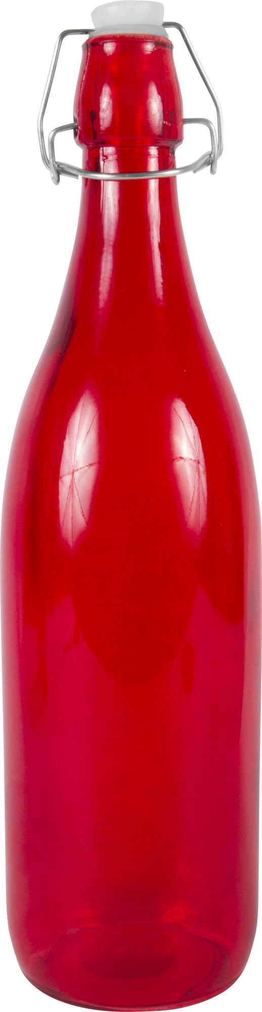 Stiklinis butelis su hermetiniu kamščiu, įv. spalvų, 1 L - 2