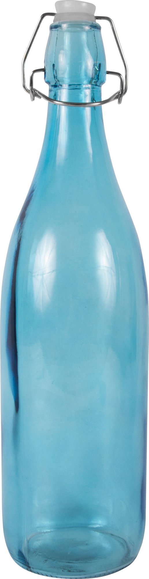 Stiklinis butelis su hermetiniu kamščiu, įv. spalvų, 1 L - 4