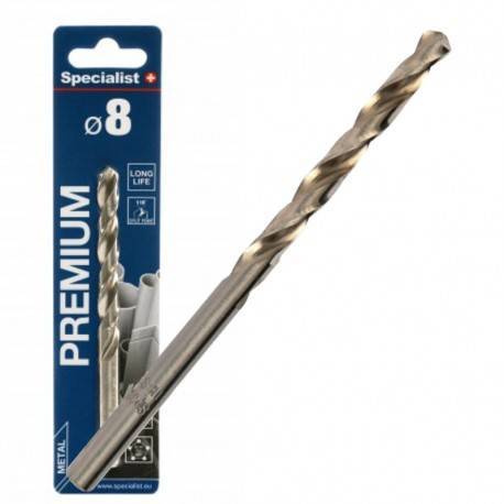 Metalo grąžtas SPECIALIST+ Premium, 8,0 mm, HSS-0