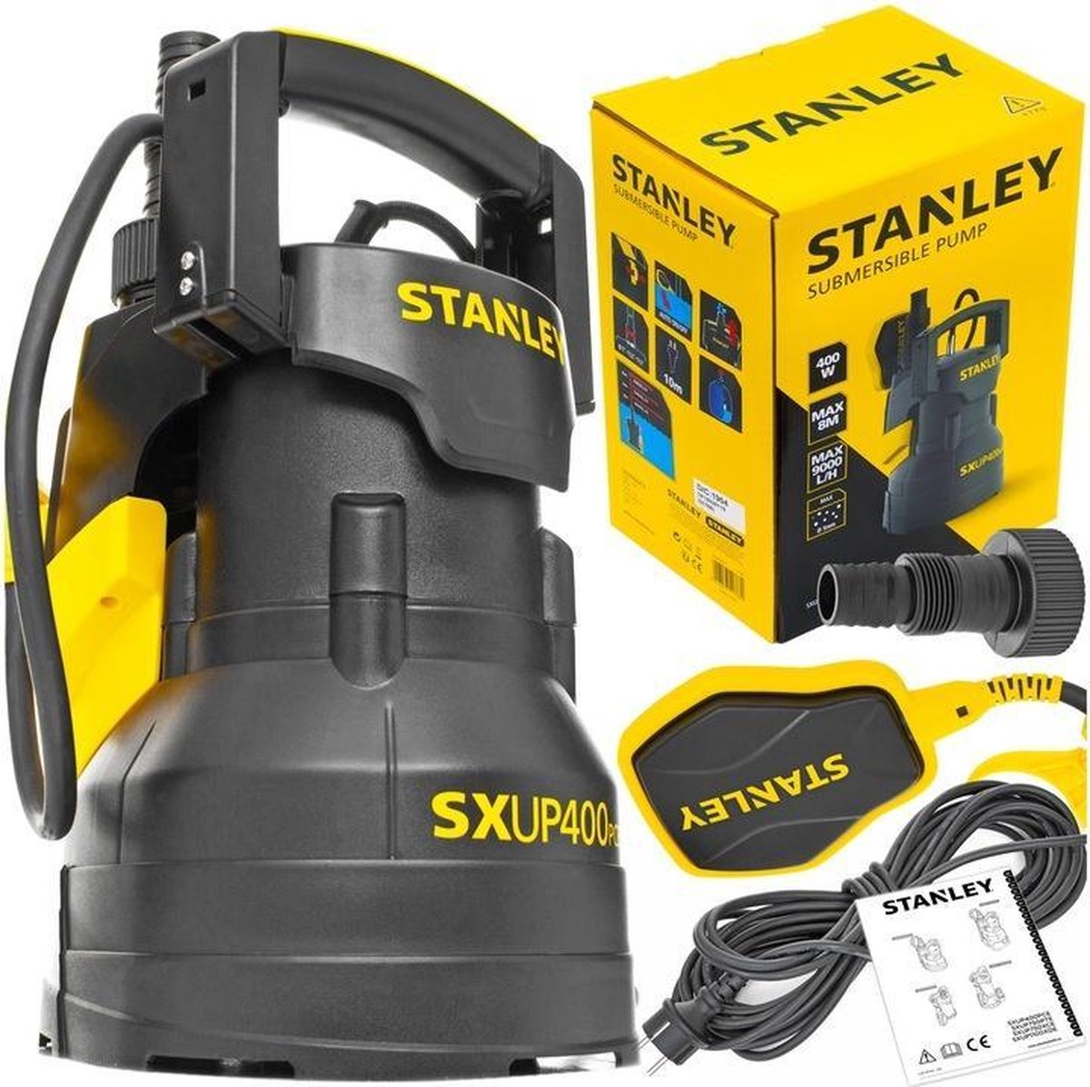 Drenažinis siurblys švariam vandeniui STANLEY SXUP400PCE, 7m-150l/min-400W-0